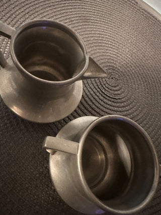 Cream Sugar Pewter Set MTS