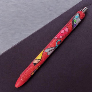 Glitter Pen (Refillable Ink Joy Gel pen. The color of the ink is the color of the pen tip) Red Teacher Life. RSV|77427