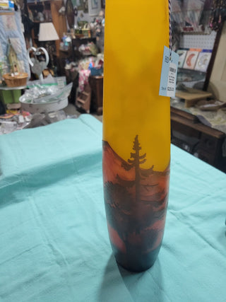 Vintage 16" Nancy Baum Style Cameo Vase RCD