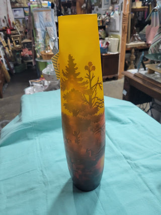 Vintage 16" Nancy Baum Style Cameo Vase RCD
