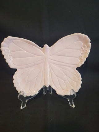 Pink Butterfly Shaped Porcelain 10" Plate|163117