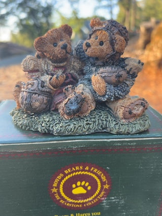 WITH BOX Boyds Bears "Grenville & Knute... Football Buddies"