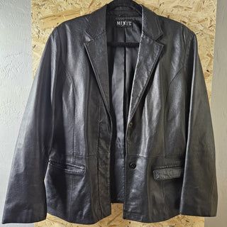 SEASONAL SALE - Women's - Mix It | Black Leather Jacket (BRI) - MTS