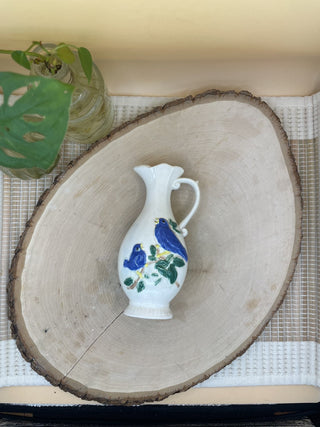 Vintage blue bird small pitcher RSV