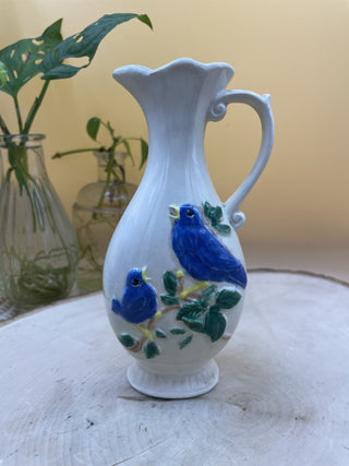 Vintage blue bird small pitcher RSV