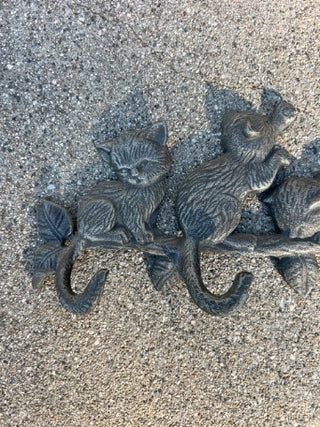 JP Cast Iron CAT Towel Coat Hooks