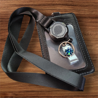 Interchangeable Badge Reel Lanyard with Retractable Reel: Lanyard Black. Badge Button: Holographic Spider. Our Interchangeable Badge Reels are made to be used with our Interchangeable Badge Reel Charms.|63672