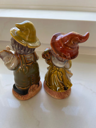 Momoentum Brand Pilgrim Figurine Farmer Boy&Girl,Set of 2