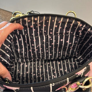 Betsey Johnson Pink  Floral Roses Shoulder Bag_RSV|120276