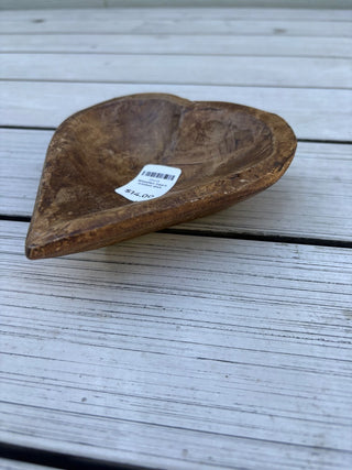 Wooden heart trinket dish|167306