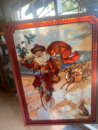 Vntg Christmas stained glass|127048