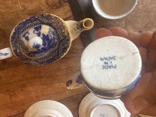 Occupied Japan Blue Willow Miniature Tea set 13 pieces #62 VV MTS|94385