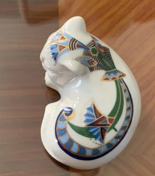 Vintage Elizabeth Arden Treasures of the Pharaohs Porcelain Egypt Cat Pomander #62 VV MTS|69089