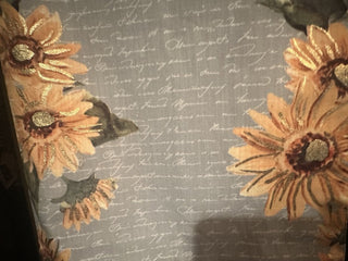 Nicole Miller Sunflower and gold accents  Table runner 16 " X 70 #63 VV MTS