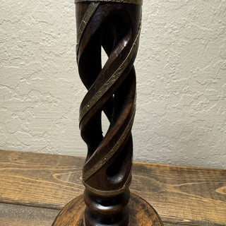 Vintage Wooden Barley Twist Candlestick MTS|130439