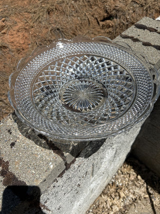 12F Vintage Wexford Scalloped Cut Glass Centerpiece MTS|76966