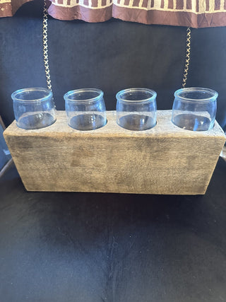 Rustic primitive hole Mold candle, flower, Shot glass holder #47 VV MTS