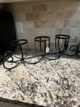 Black Metal Centerpiece Candle Holder (For Pickup Only) RCD