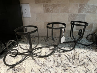 Black Metal Centerpiece Candle Holder (For Pickup Only) RCD