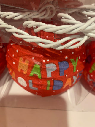 Xmas Paper string lights red snowman MTS|133973