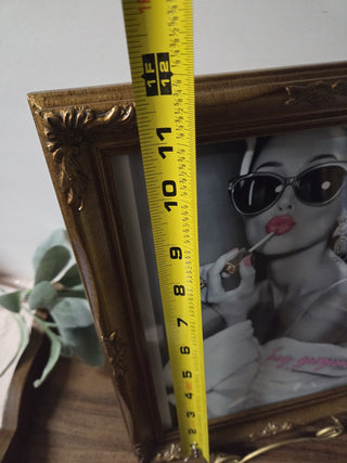Vtg Audrey Hepburn "Hey Gorgeous" Gold Frame- RSV