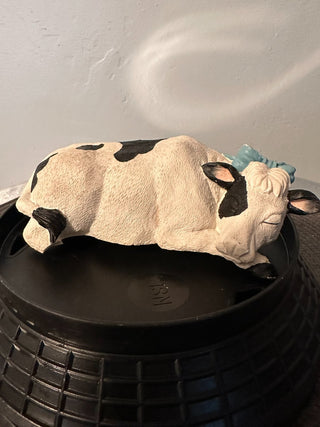 Cow Sleeping Blue Bow|60038
