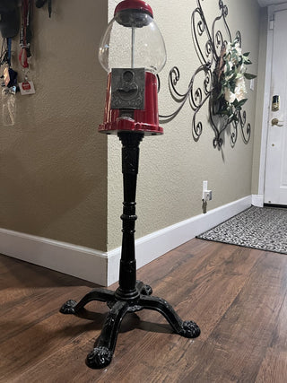 Vintage Carousel 37.5” Tall Gumball Machine on Pedestal RCD