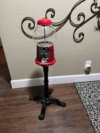 Vintage Carousel 37.5” Tall Gumball Machine on Pedestal RCD