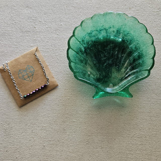 bri.craftique - Resin Teal Shell Jewelry Tray (BRI) - MTS|93853