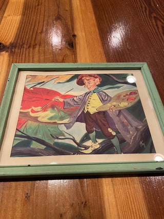 VNTG Framed "Jack Frost" Utz Print~MTS|90335