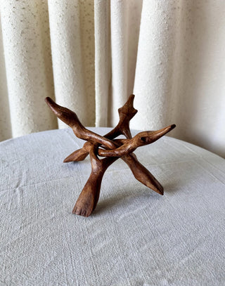 Hand Carved Wood Tripod (LZD - RSV)|71614