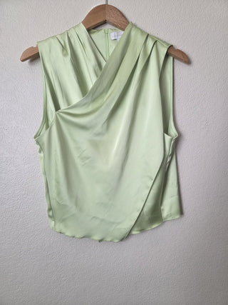 House of Harlow green satin split tank RSV