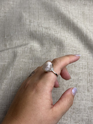 Flower Agate ring