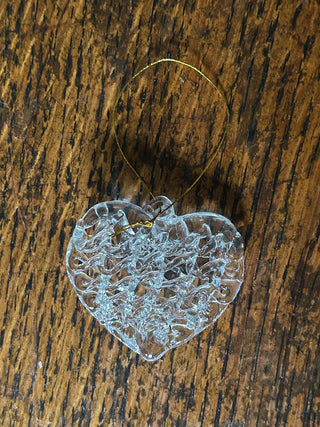 Spun Glass Heart Ornament     MTS|131714