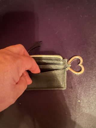 Victoria's Secret Black and Gold Key Card Holder with Hearts Detail #62 VV MTS