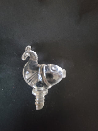 Vintage Alfred Flasker Glass Fish Perfume Stopper RCD|96469