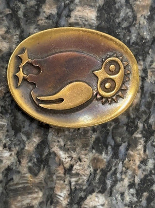 Vintage HoganBolas Mixed Metal Brooch MTS|73686