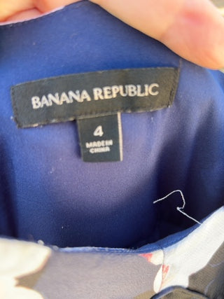 Banana Republic Strappy Dress Floral Magnolias Size 4