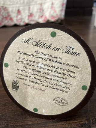 Norman Rockwell “A Stitch in Time” Statue/Figurine RCD|77745
