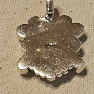 Unsigned sterling Zuni style multi stone headdress pendant