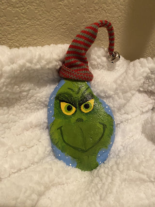 Handcrafted Mr. Mean Green One art rock with hat RCD|139122