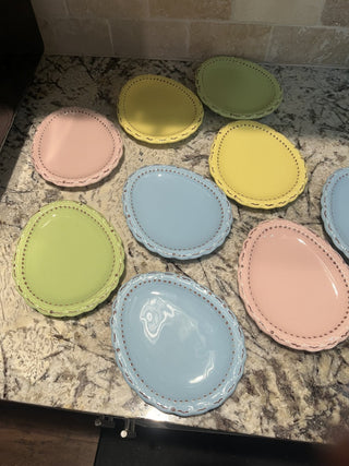 Pastel Easter Egg Shaped Plate RCD