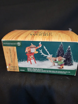 Dept 56, North Pole Woods, Scissors Wizards In Box RCD|129055