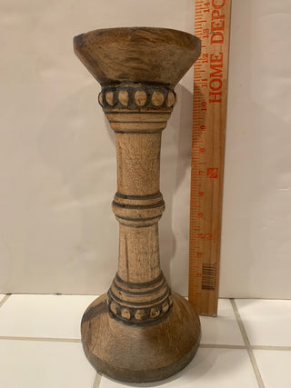 Wood turned 12" tall pillar|124155