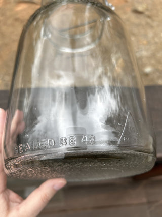 12F 1930s Owens Illinois Milk Gallon Jar Farmhouse Kitchen Collectible Glass RSV|68925