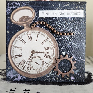 bri.crafty - Live in the Moment - Mixed Media Mini Canvas Art (BRI) - MTS|122474