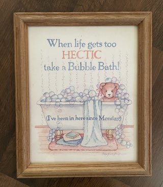 “When Life Gets too Hectic” Vintage Print in Frame MTS|78450