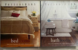 SET OF 4 POTTERY BARN HARDBACK BOOKS 1) BEDROOMS 2) BATHROOMS 3) KIDS ROOMS 4) OUTDOOR SPACES EXC CONDITION (KJS) RCD|55198