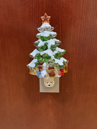 Vintage Snow-Covered Christmas Tree with Gifts Night Light Acrylic RCD|133151