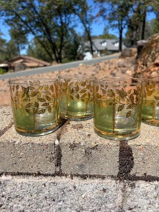 SET OF 6 vintage Culver Starlyte mid-century lowball glasses